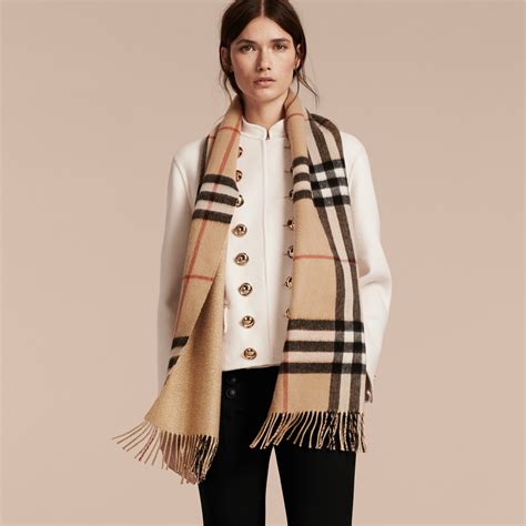 burberry check cashmere scarf trench|burberry reversible check cashmere scarf.